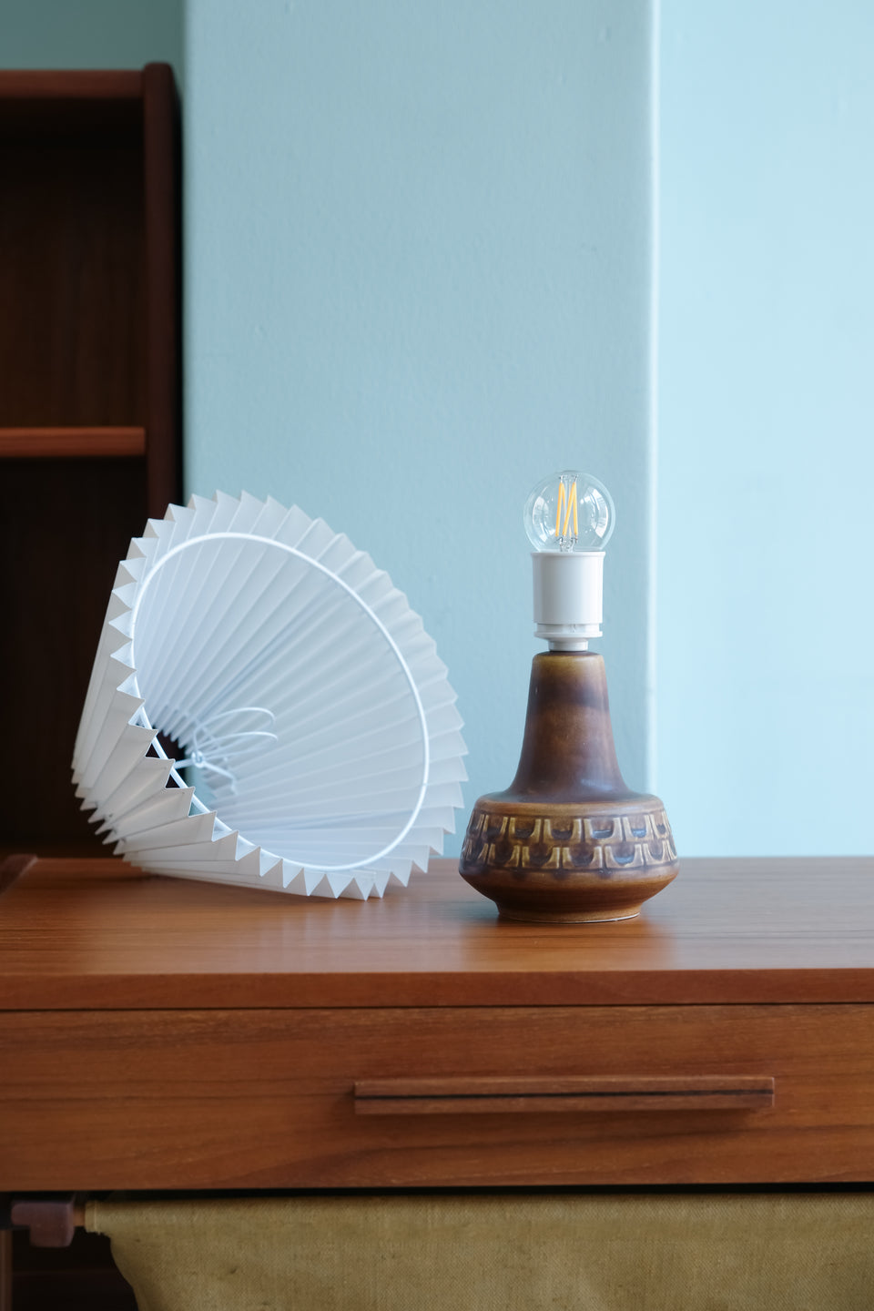 Vintage Søholm Table Lamp Model 1217 Brown/スーホルム ブラウン テーブルランプ 間接照明