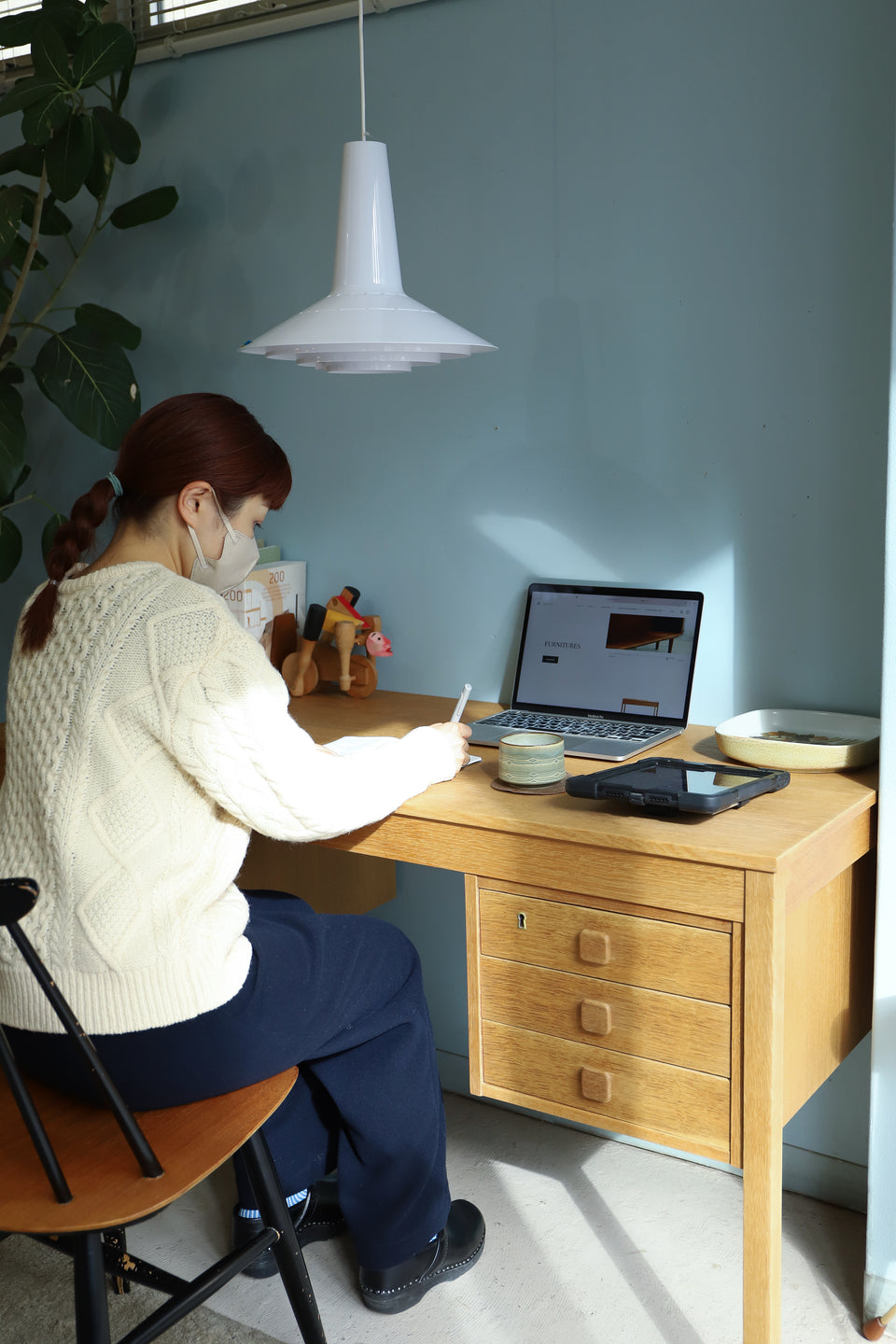Danish Vintage Domino Møbler Desk/デンマークヴィンテージ ドミノモブラー デスク 両袖机 北欧家具