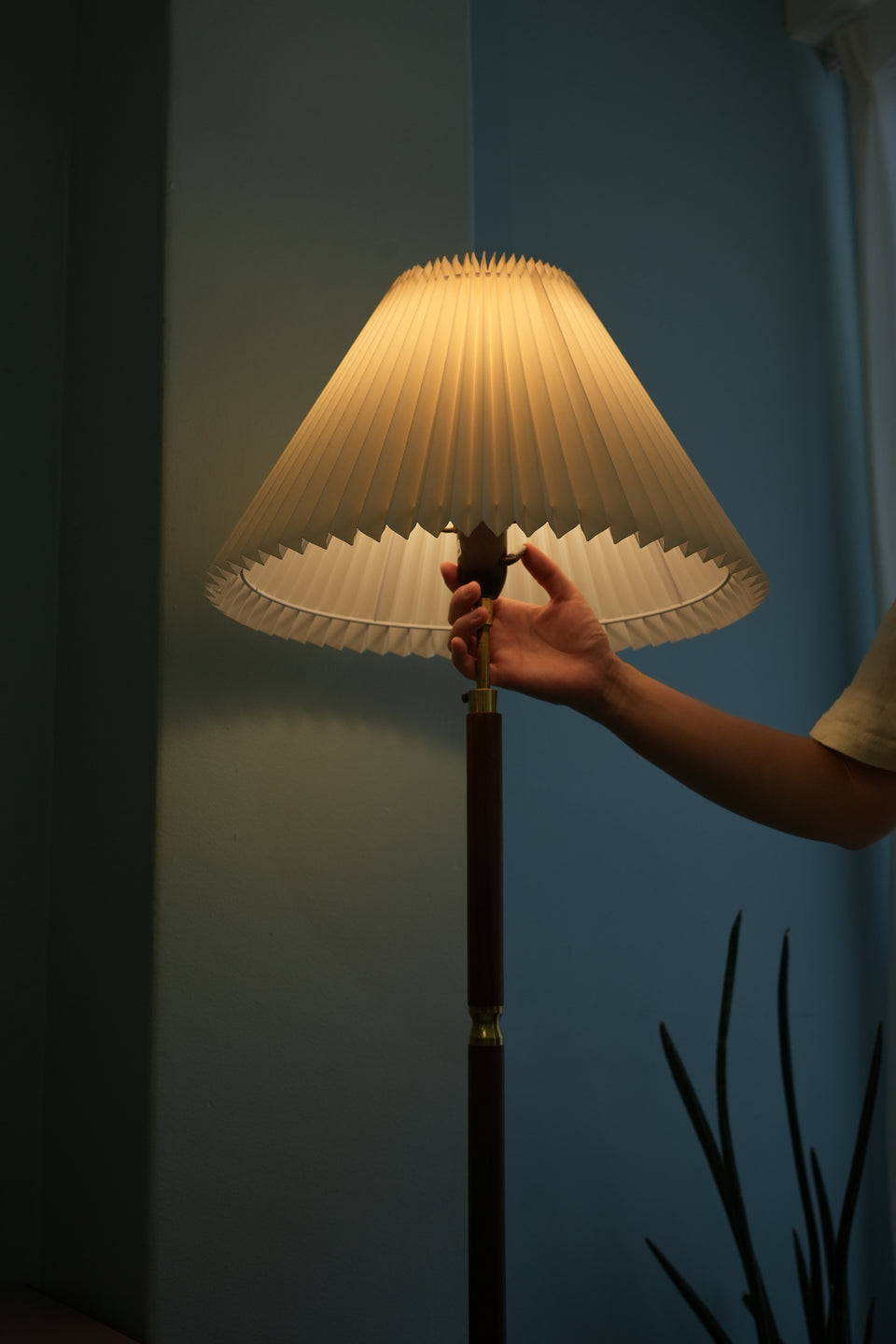 Danish Vintage ES Horn Floor Lamp Model804/デンマークヴィンテージ フロアスタンドライト チーク材 間接照明