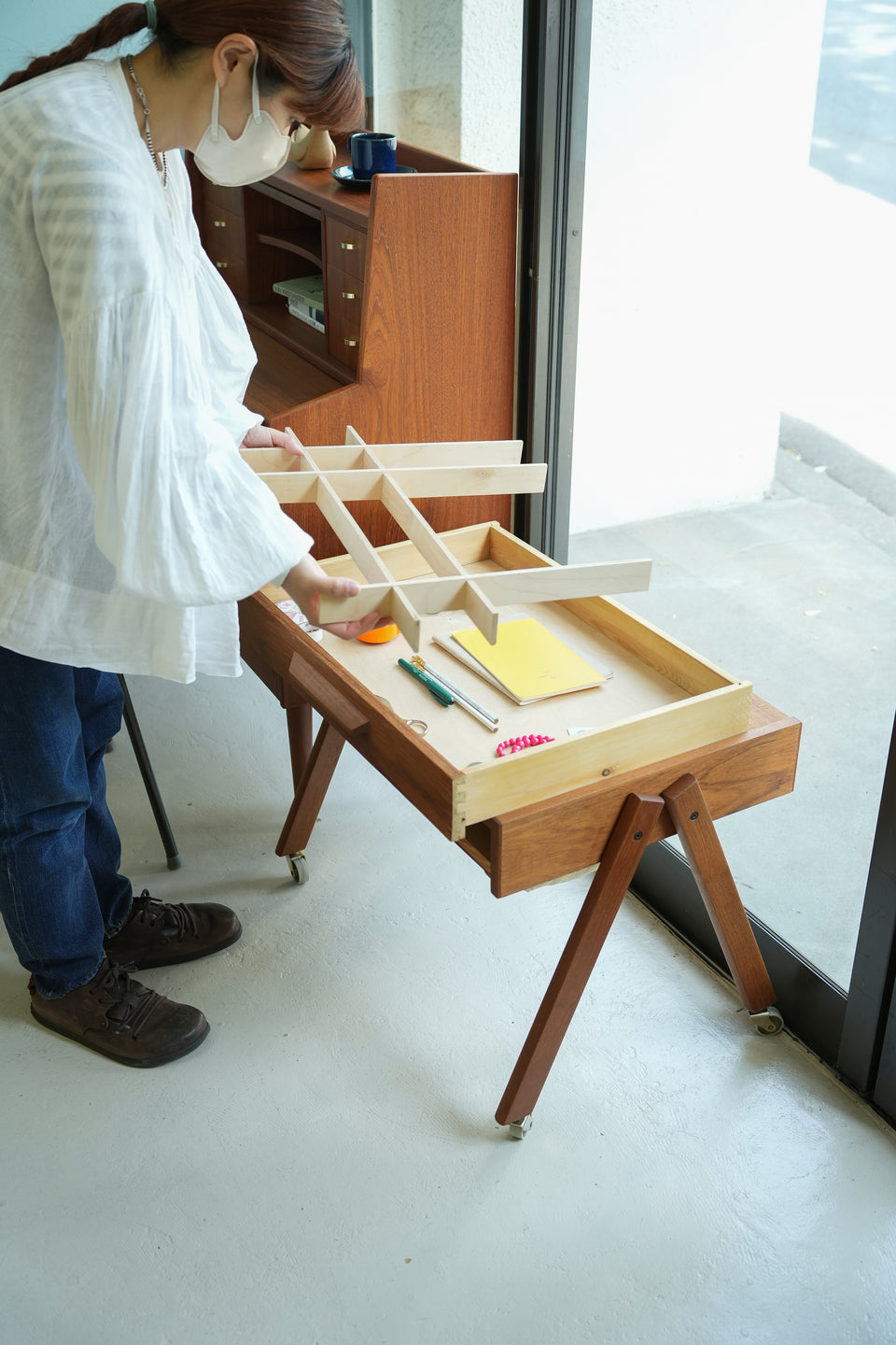 Danish Vintage Sewing Wagon Table/デンマークヴィンテージ ソーイングワゴン サイドテーブル 北欧家具