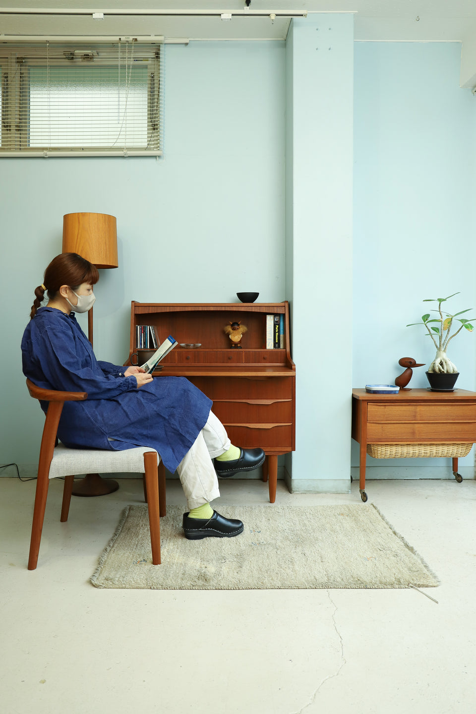 Danish Vintage Writing Bureau Dresser/デンマークヴィンテージ ライティングビューロー ミラー付き ドレッサー 北欧家具