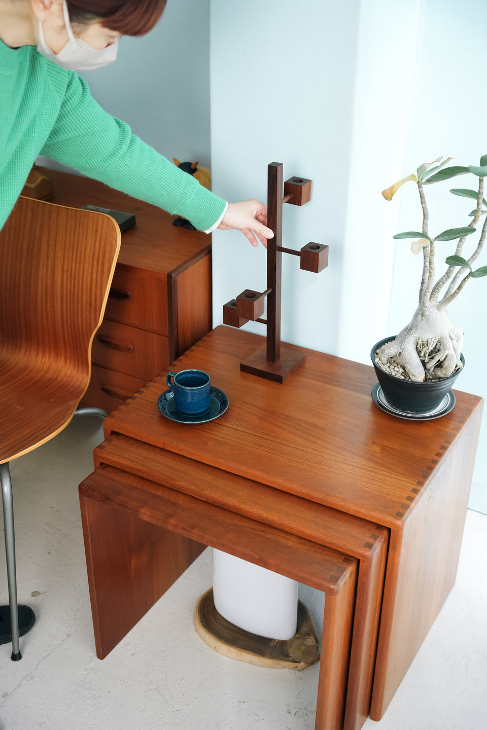 Danish Vintage Salin Møbler Nyborg Nesting Table Teakwood/デンマークヴィンテージ ネストテーブル チーク材 北欧家具