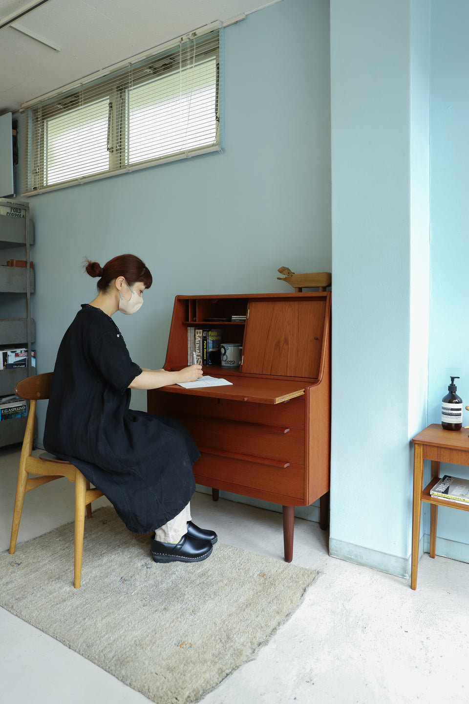 Danish Vintage Ølholm Møbelfabri Writing Bureau with Mirror/デンマークヴィンテージ ライティングビューロー ミラー付き 北欧家具