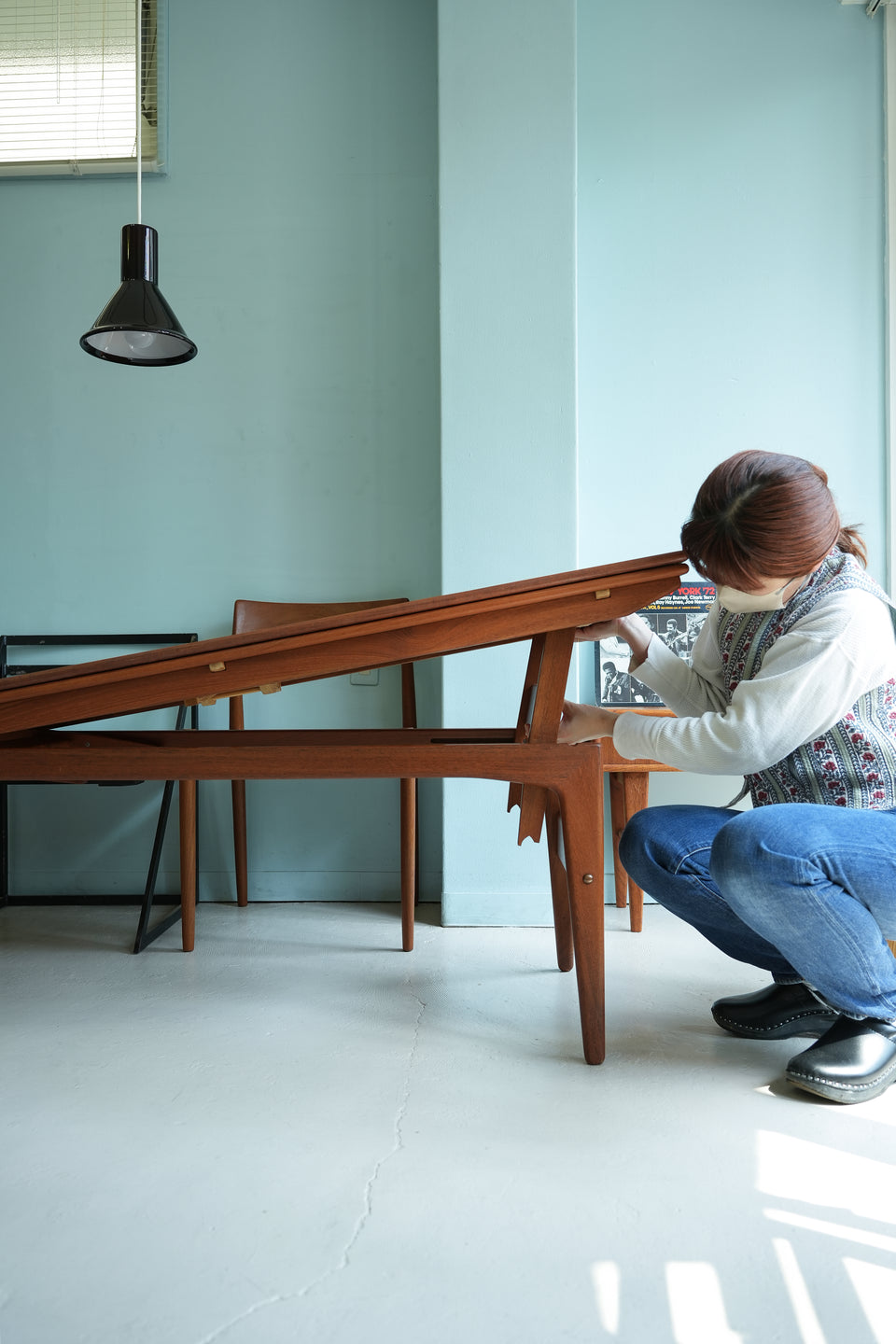 Elevator Extension Table Trioh Møbler Danish Vintage/デンマークヴィンテージ トリオモブラー エレベーター エクステンションテーブル 北欧家具