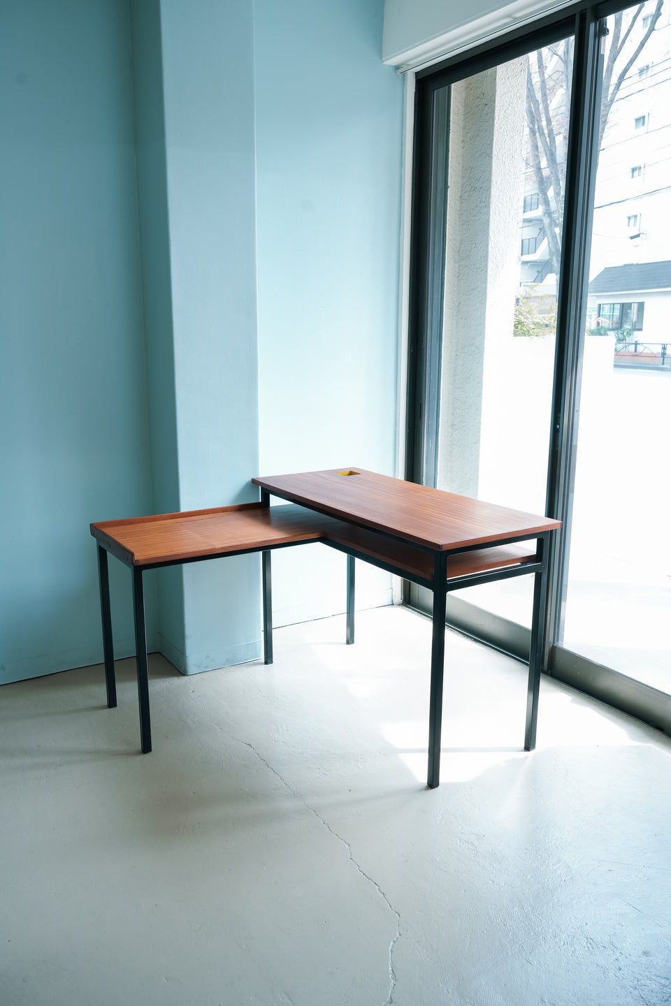 Euro Midcentry Vintage L-shape Desk/ヨーロッパヴィンテージ デスク ミッドセンチュリー