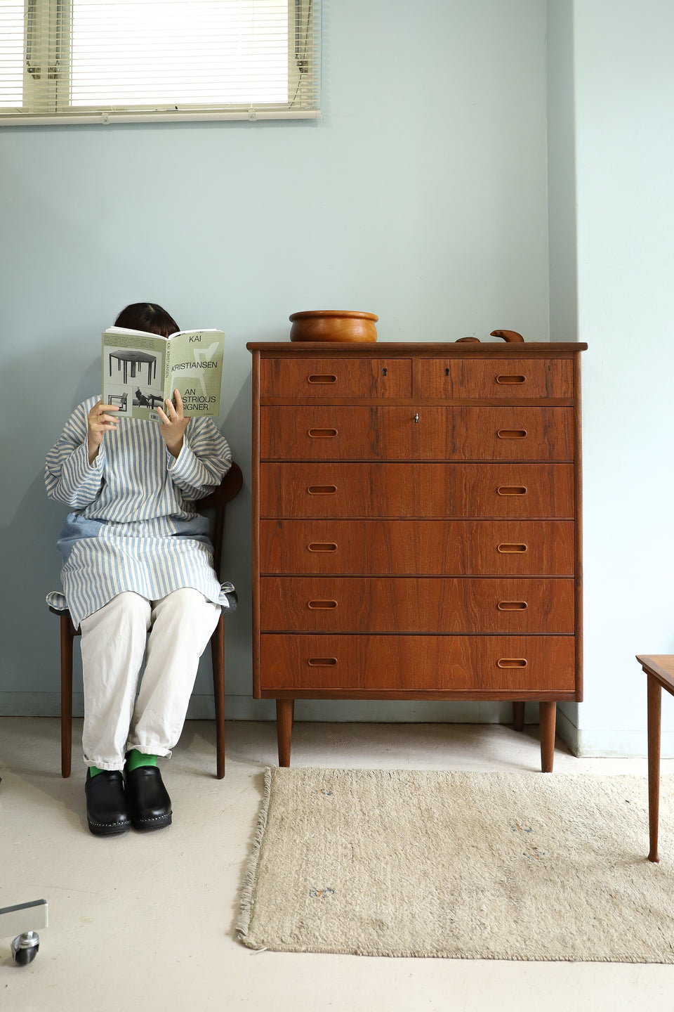 Danish Vintage High Chest 7Drawers/デンマークヴィンテージ ハイチェスト 7段 チーク材 北欧家具