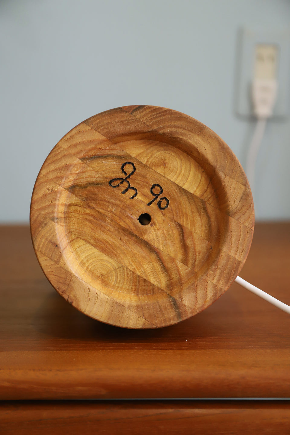 Danish Vintage Wooden Doll Lamp/デンマークヴィンテージ テーブルランプ 木製 寄木 間接照明