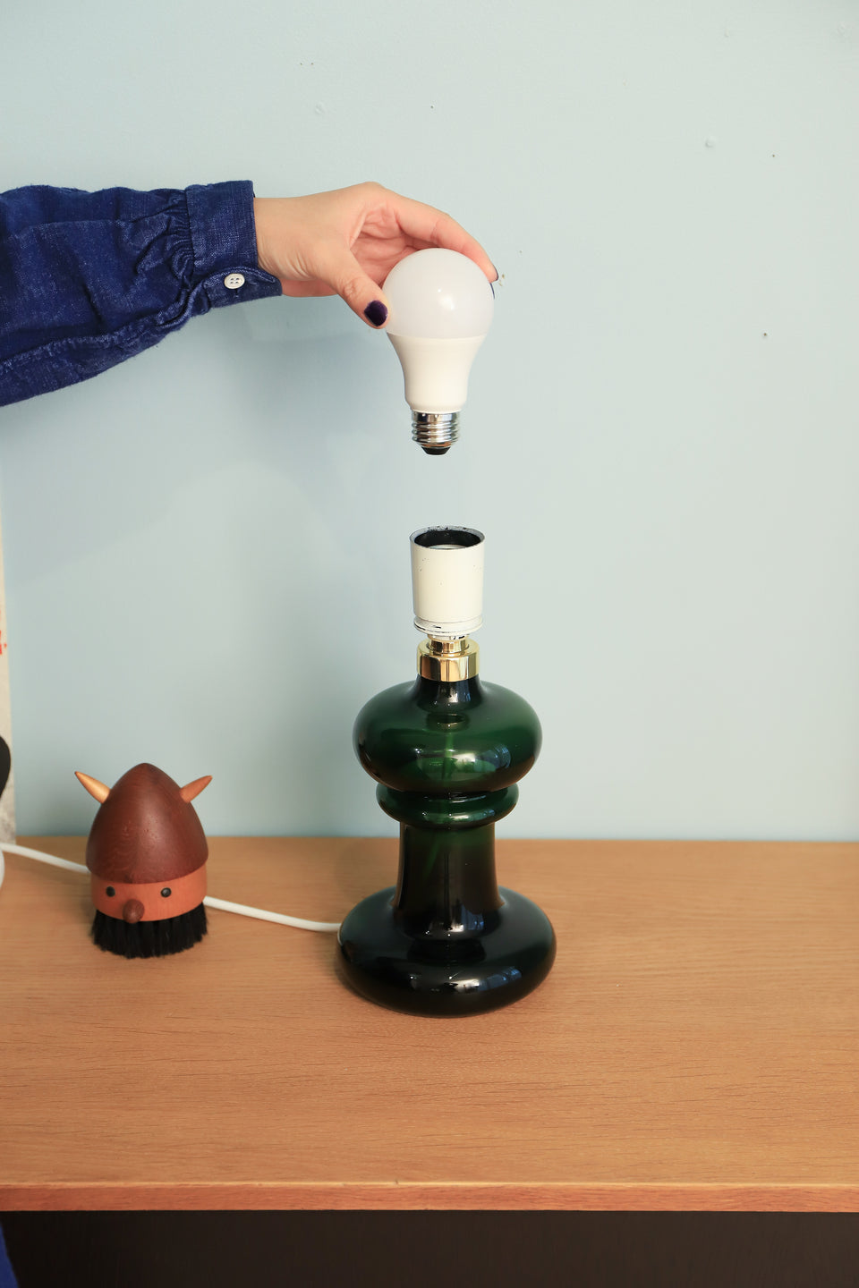 Vintage Holmegaard Table Lamp Granny Green/ホルムガード テーブルランプ グラニー グリーン 間接照明 デンマーク 北欧インテリア