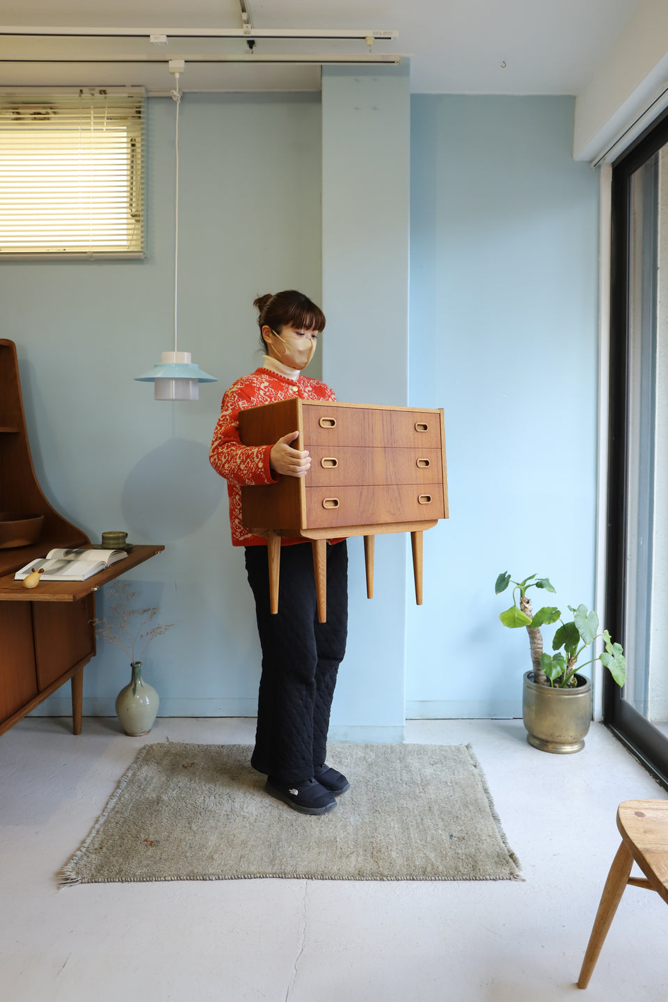 Swedish Vintage 3drawers Small Side Chest/スウェーデンヴィンテージ スモールサイドチェスト 3段 北欧家具