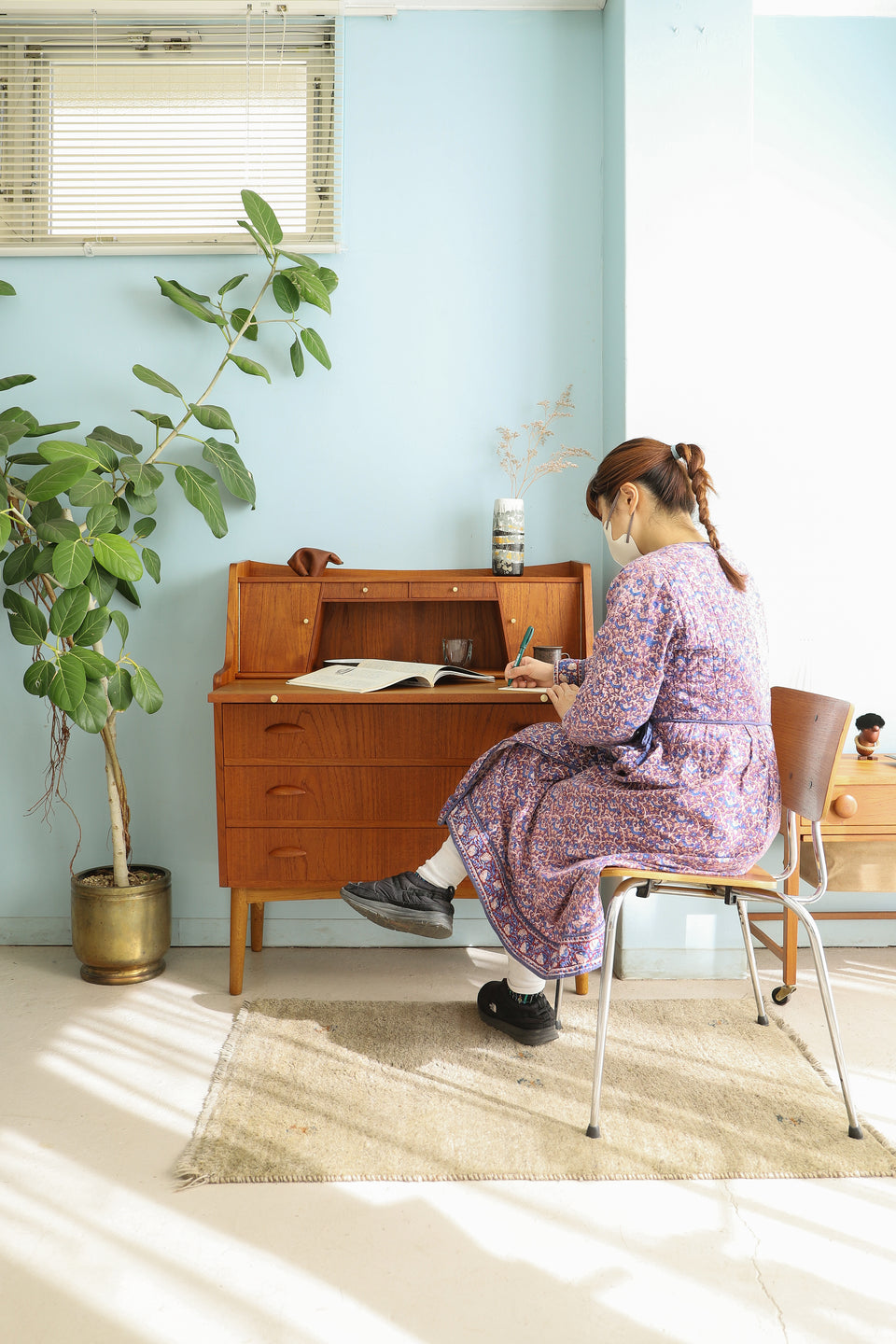 Bjerringbro Stolefabrik Teakwood Writing Bureau Danish Vintage/デンマークヴィンテージ ライティングビューロー チーク材 北欧家具