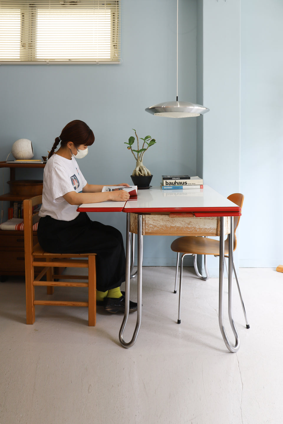 US Vintage Enamel Top Extension Kitchen Table/アメリカヴィンテージ エナメルトップ キッチンテーブル エクステンション