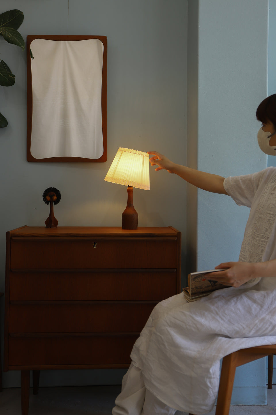 Teakwood Small Table Lamp Danish Vintage/デンマークヴィンテージ テーブルランプ 間接照明 チーク材 北欧インテリア