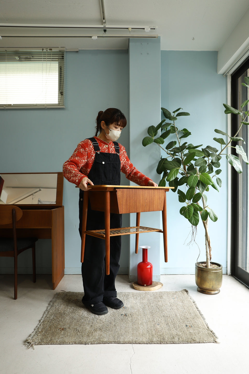 Danish Vintage Sewing Chest Side Table/デンマークヴィンテージ ソーイングサイド テーブル チェスト 北欧インテリア
