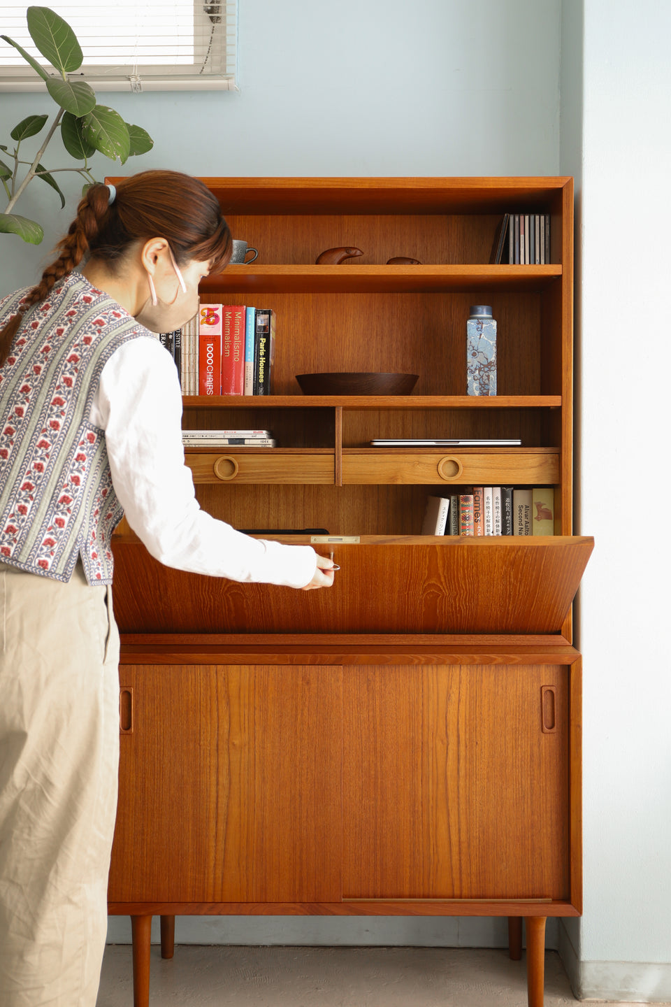 Lyby Møbler Bookcase Writing Bureau Danish Vintage/デンマークヴィンテージ ブックケース ビューロー 収納 北欧家具