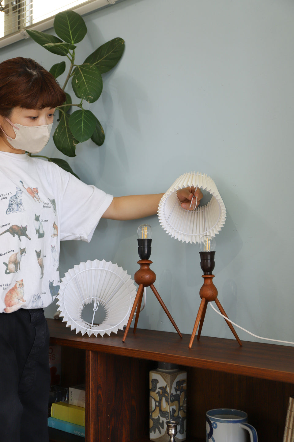 Teakwood Tripod Table Lamp Danish Vintage/デンマークヴィンテージ テーブルランプ チーク材 間接照明 北欧インテリア