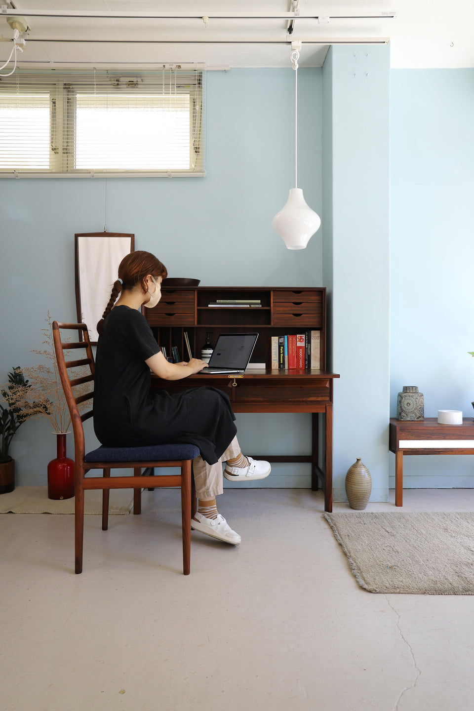 Norwegian Vintage Bruksbo Writing Bureau/ノルウェーヴィンテージ ブルクスボ ライティングビューロー デスク ローズウッド 北欧家具