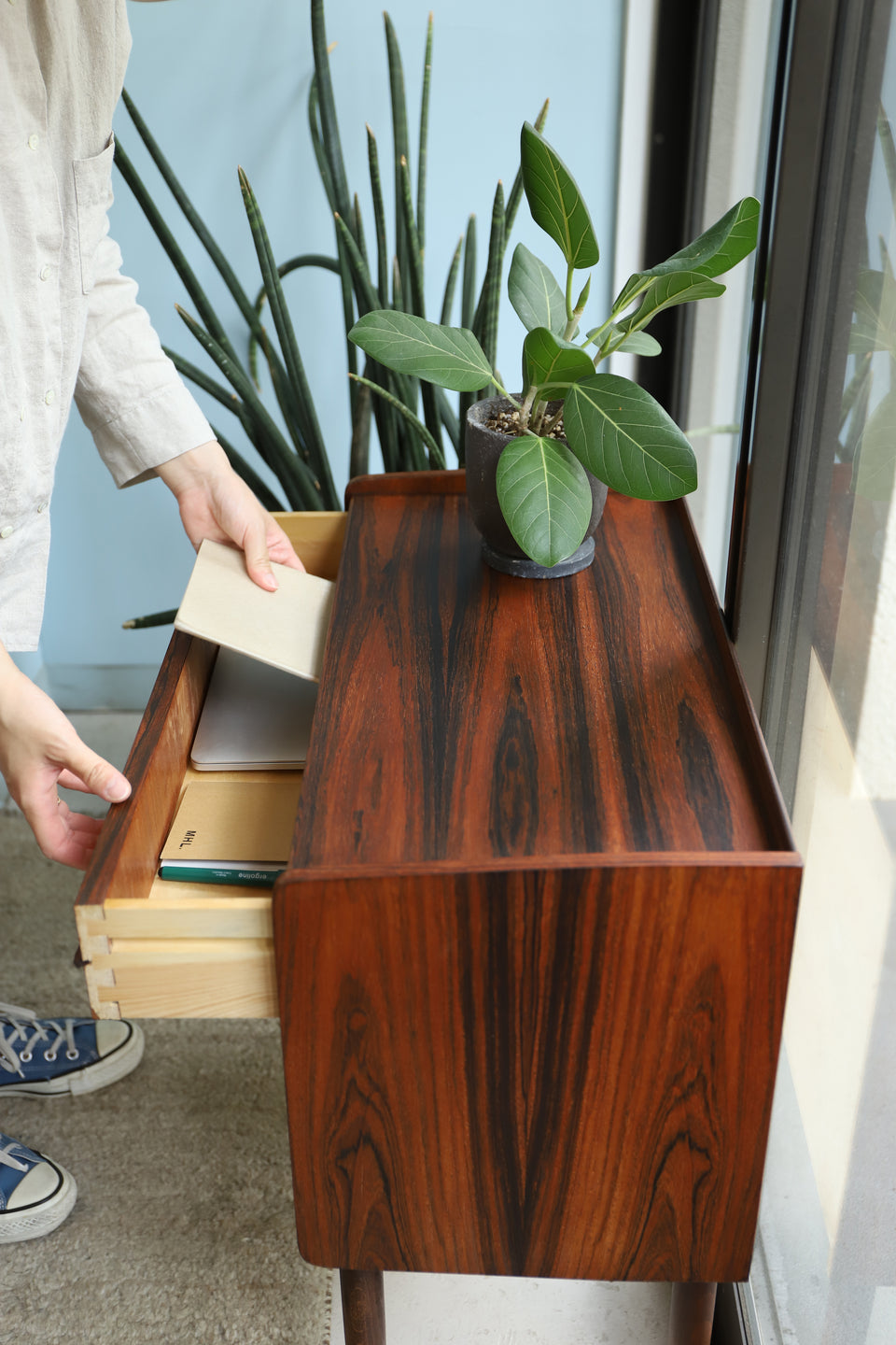Danish Vintage Rosewood 3drawer Side Chest/デンマークヴィンテージ サイドチェスト 3段 ローズウッド 北欧家具