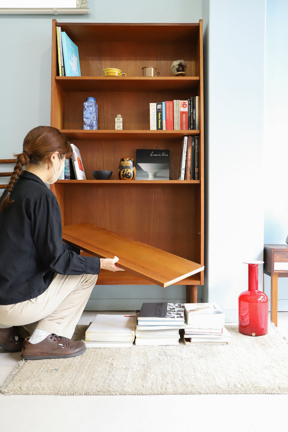 Teakwood Tall Bookcase Danish Vintage/デンマークヴィンテージ ブックケース 本棚 チーク材 収納 北欧家具