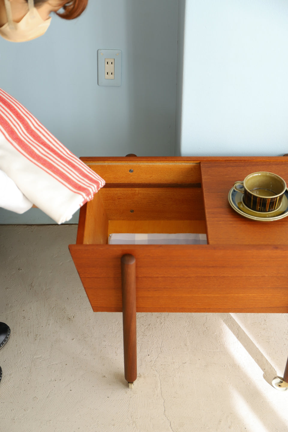 Sewing Wagon Side Table Danish Vintage/デンマークヴィンテージ ソーイングワゴン サイドテーブル 北欧家具