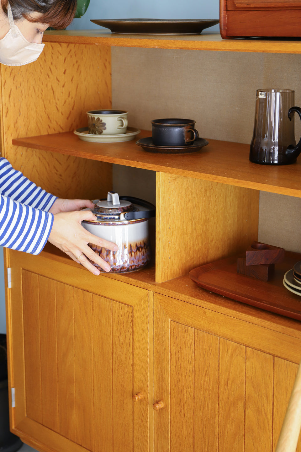 Oakwood Cabinet Bookcase Shelf HG Møbler Danish Vintage/デンマークヴィンテージ HGモブラー キャビネット ブックケース シェルフ 収納 北欧インテリア