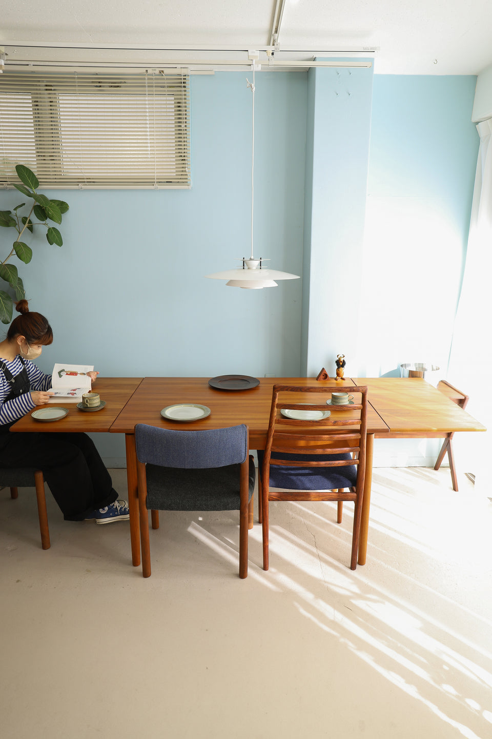 Teak Extension Dining Table Danish Vintage/デンマークヴィンテージ エクステンション ダイニングテーブル 北欧家具
