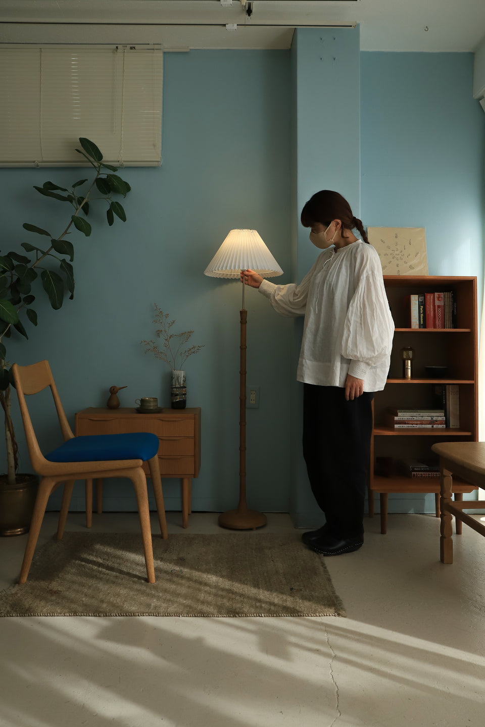 Oakwood Floor Stand Light Danish Vintage/デンマークヴィンテージ フロアスタンドライト オーク材 北欧インテリア 照明