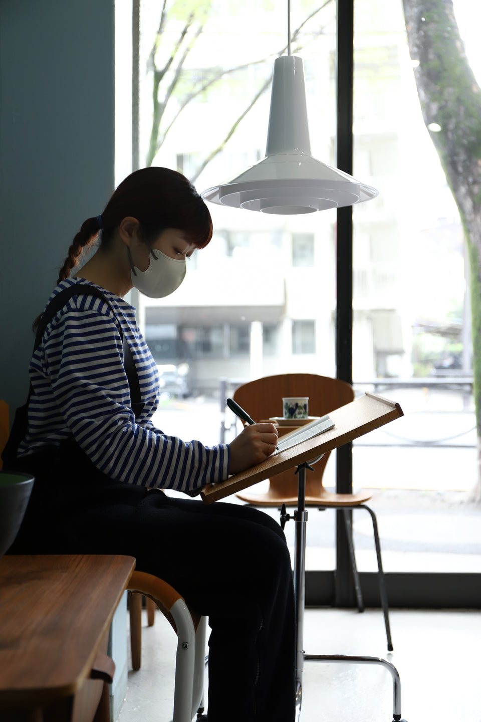 Danish Vintage H.M.N Adjustable Caster Table/デンマークヴィンテージ キャスターテーブル オーク材