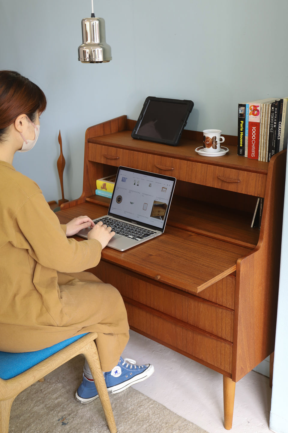 Danish Vintage Tylvad Hansen Møbelfabrik Writing Bureau/デンマークヴィンテージ ライティングビューロー チーク材 北欧家具