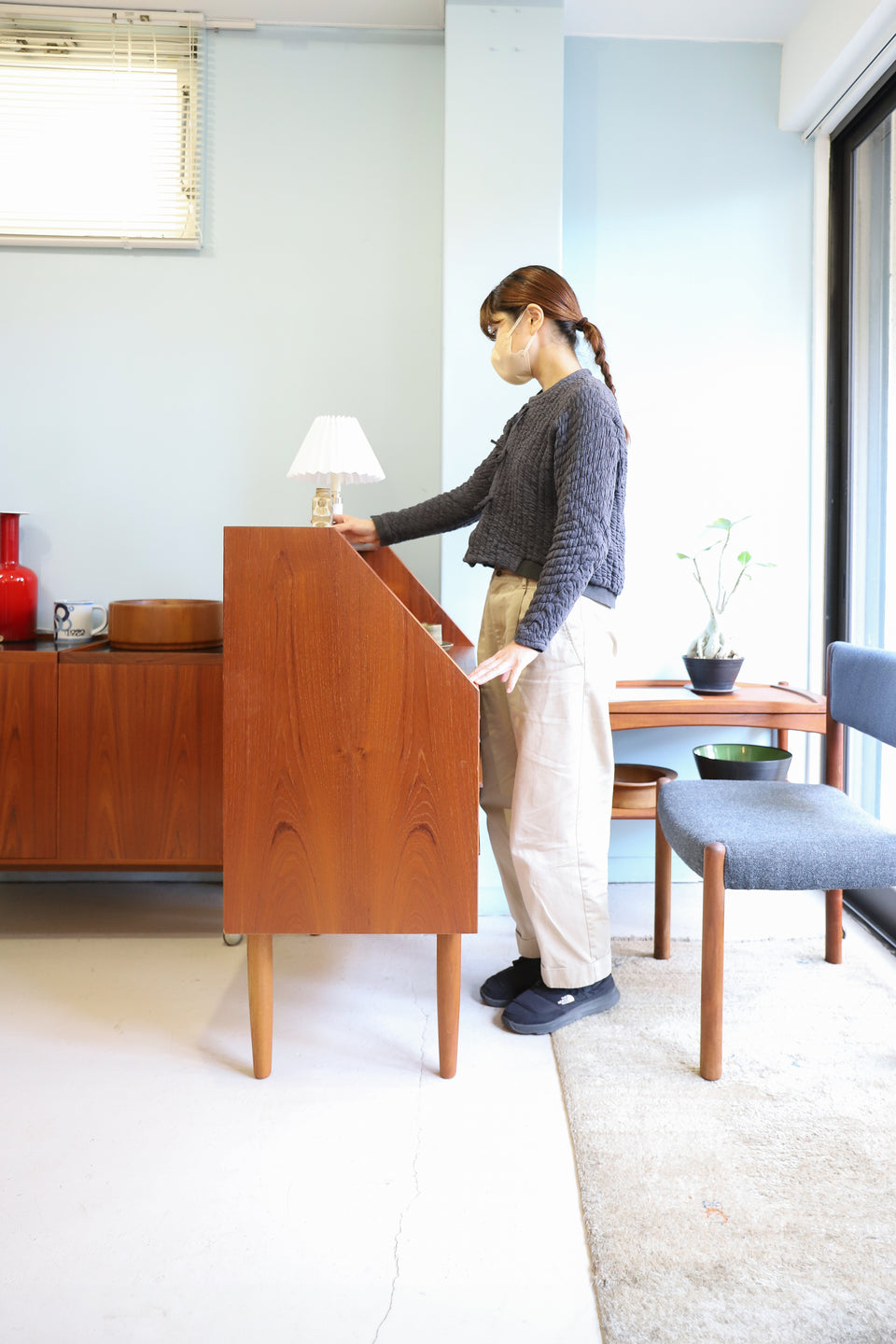 Danish Vintage Writing Bureau Hanbjerg Møbelfabrik/デンマークヴィンテージ ライティングビューロー デスク チーク材 北欧家具