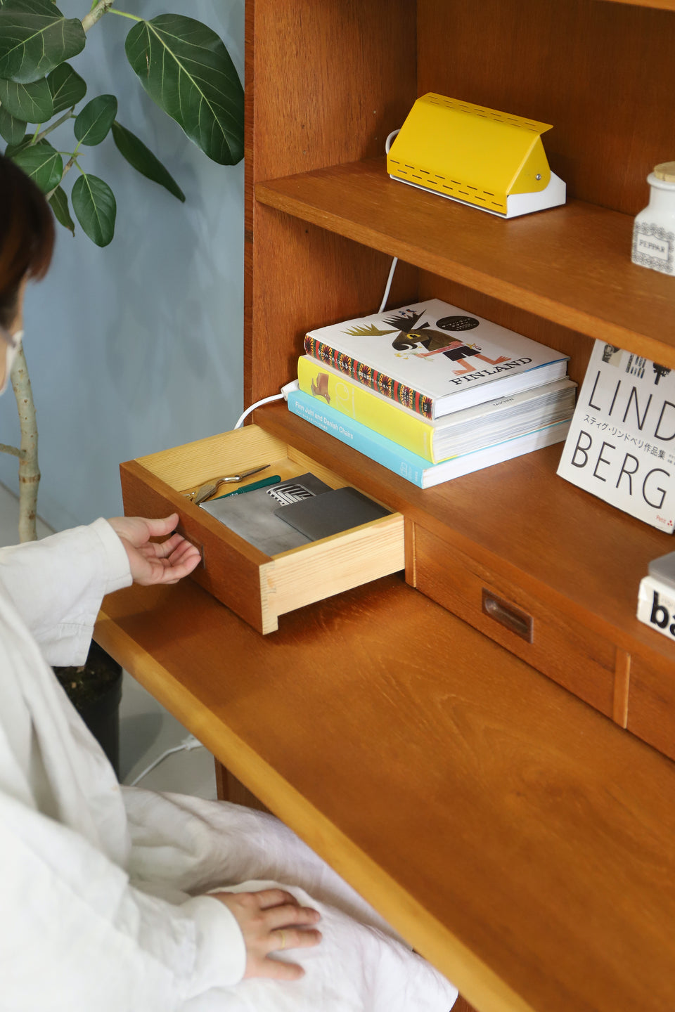 Scandinavian Vintage Bookcase Bureau/北欧ヴィンテージ ブックケース ビューロー 本棚 シェルフ