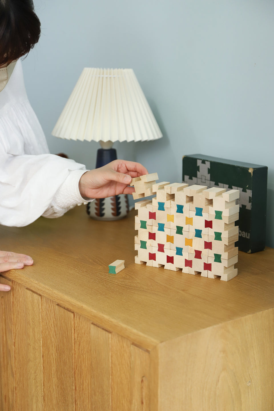 Vintage Wooden Puzzle Building Blocks/ヴィンテージ 木製パズル 積み木 玩具