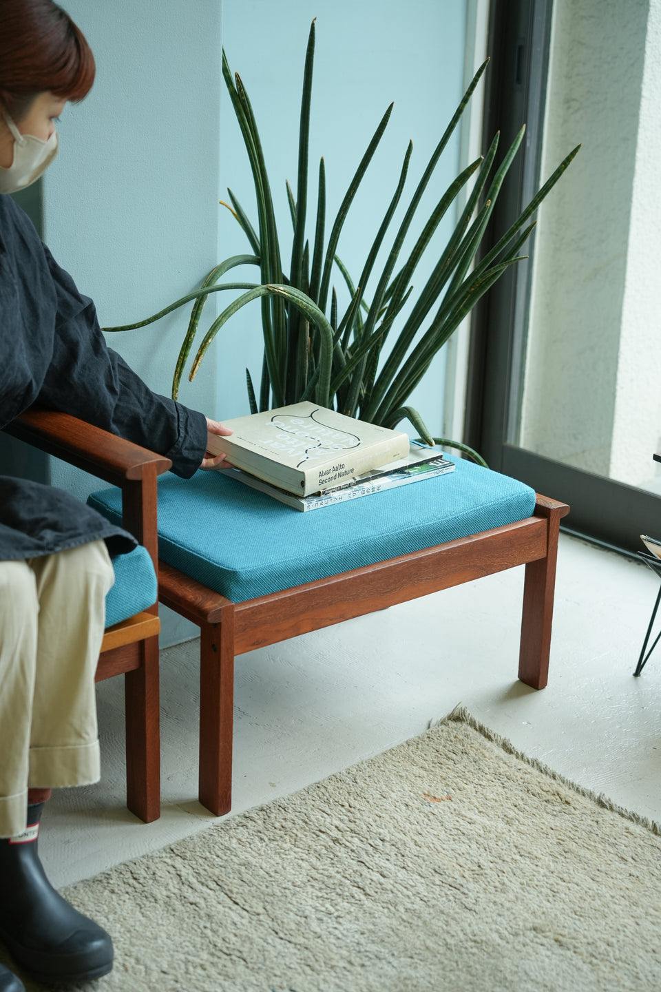 Illum Wikkelso Capella Easy Chair with Ottoman Niels Erik Eilersen/イルム・ヴィケルソー イージーチェア カペラ アイラーセン デンマークヴィンテージ