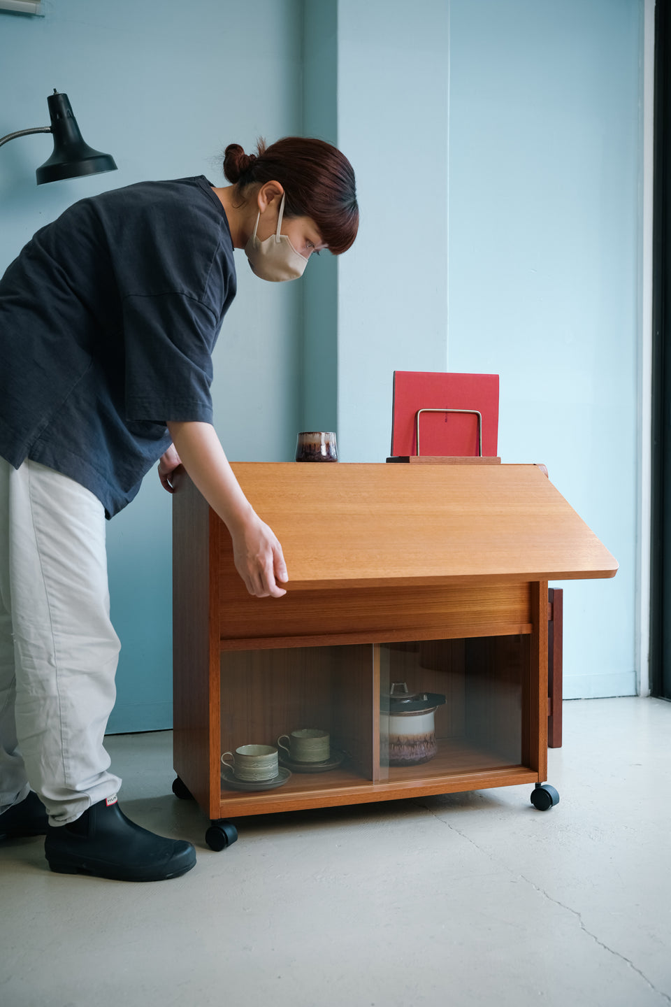 Japanese Vintage Teak Kitchen Cabinet/ジャパンヴィンテージ キッチンキャビネット チーク材