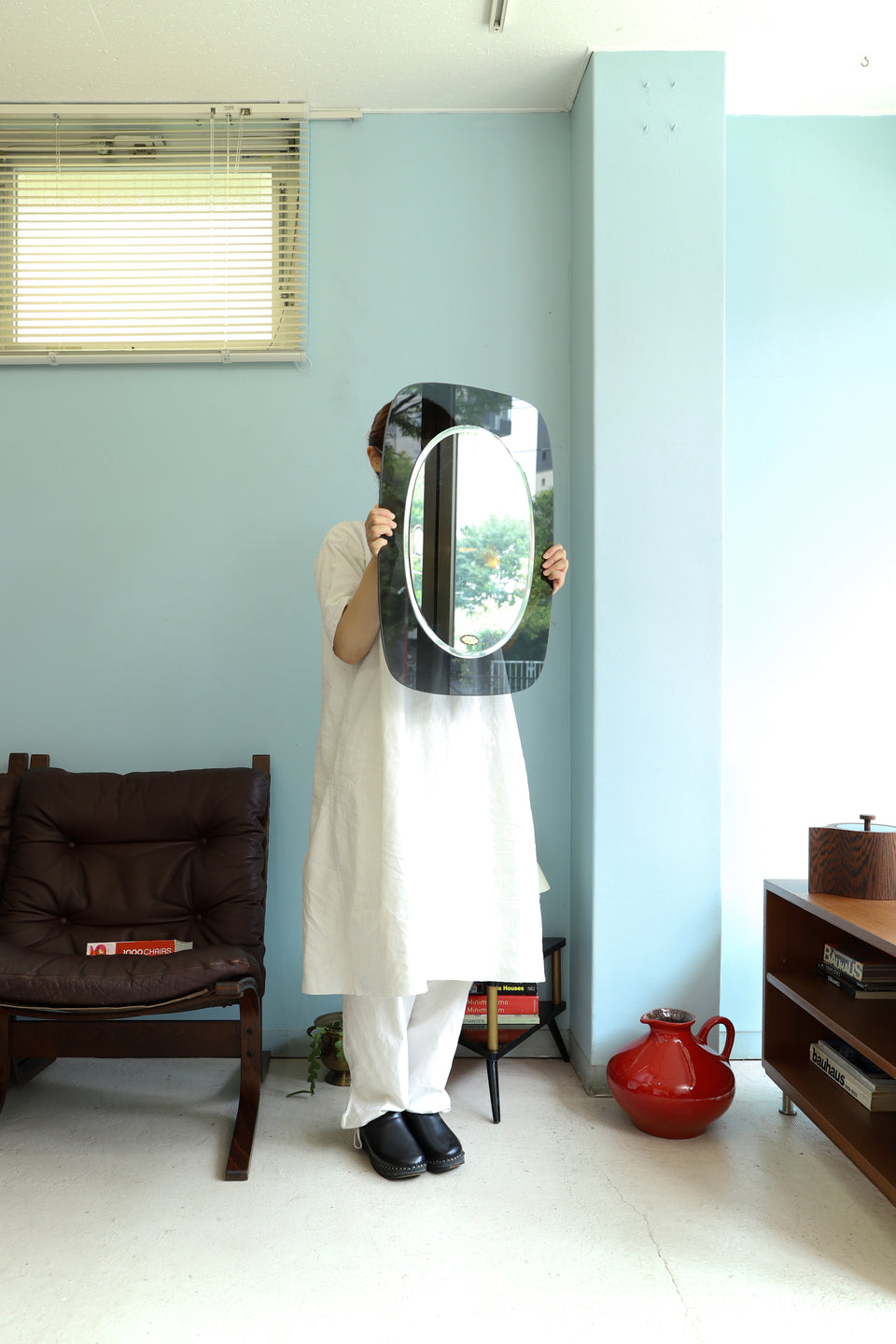Japanese Vintage Wall Mirror Midcentury Design/ジャパンヴィンテージ ウォールミラー 塩川光明堂 鏡 ミッドセンチュリー