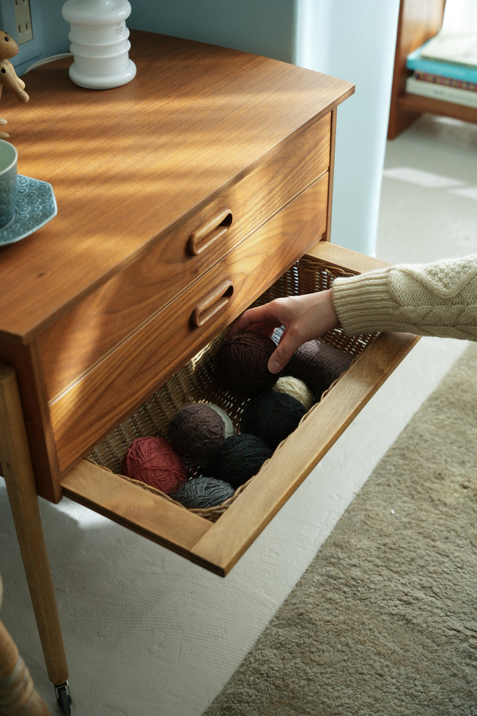 Sewing Wagon Side Table Danish Vintage/デンマークヴィンテージ ソーイングワゴン サイドテーブル 北欧家具