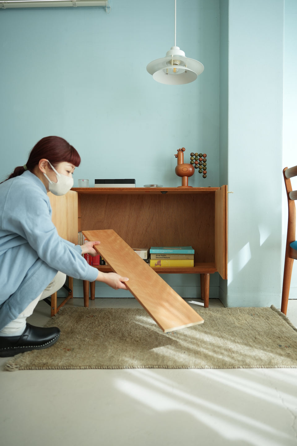 Swedish Vintage Slim Cabinet/スウェーデンヴィンテージ スリムキャビネット チーク材 北欧家具