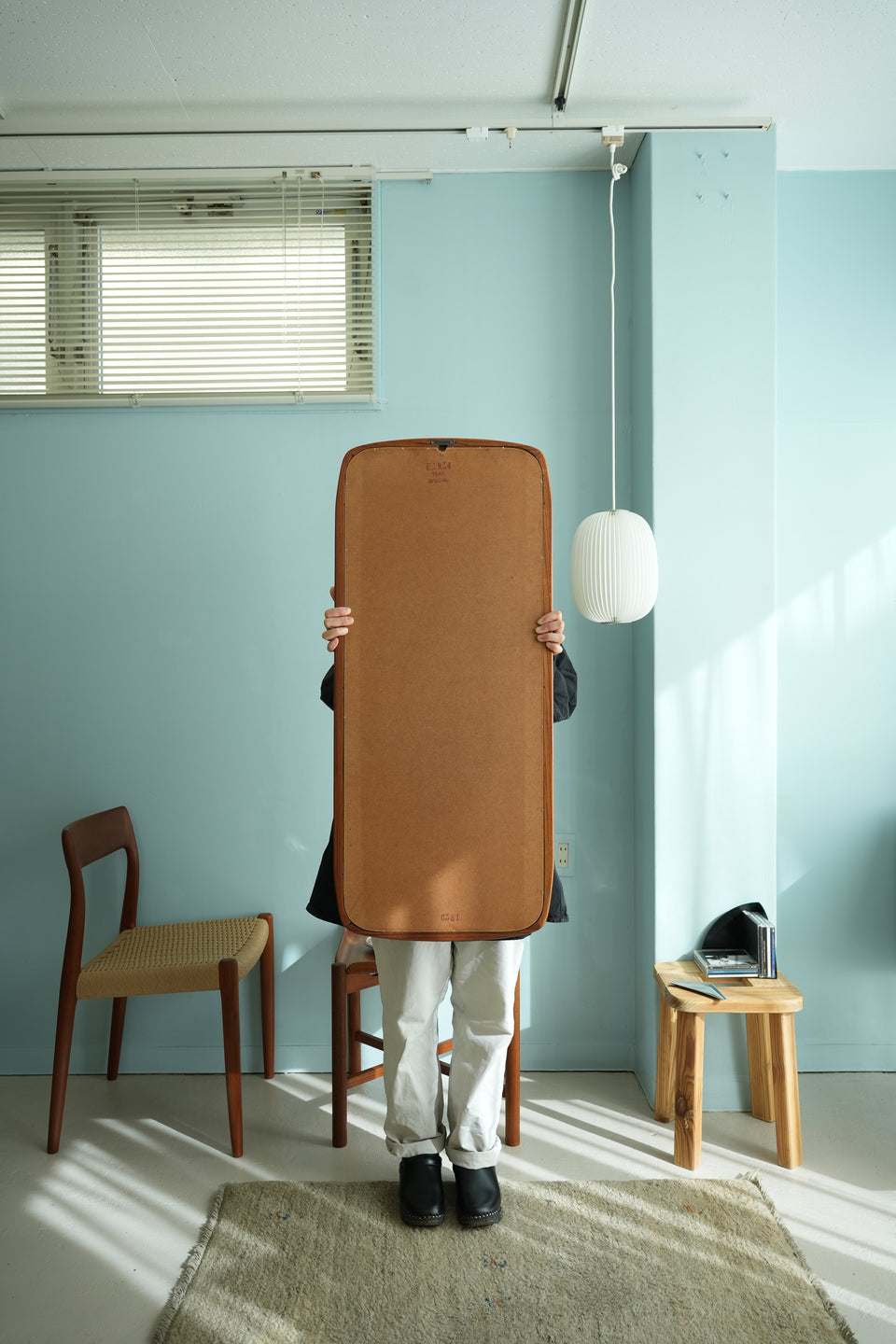 Teak Frame Wall Mirror Danish Vintage/デンマークヴィンテージ ウォールミラー 鏡 チーク材 北欧インテリア