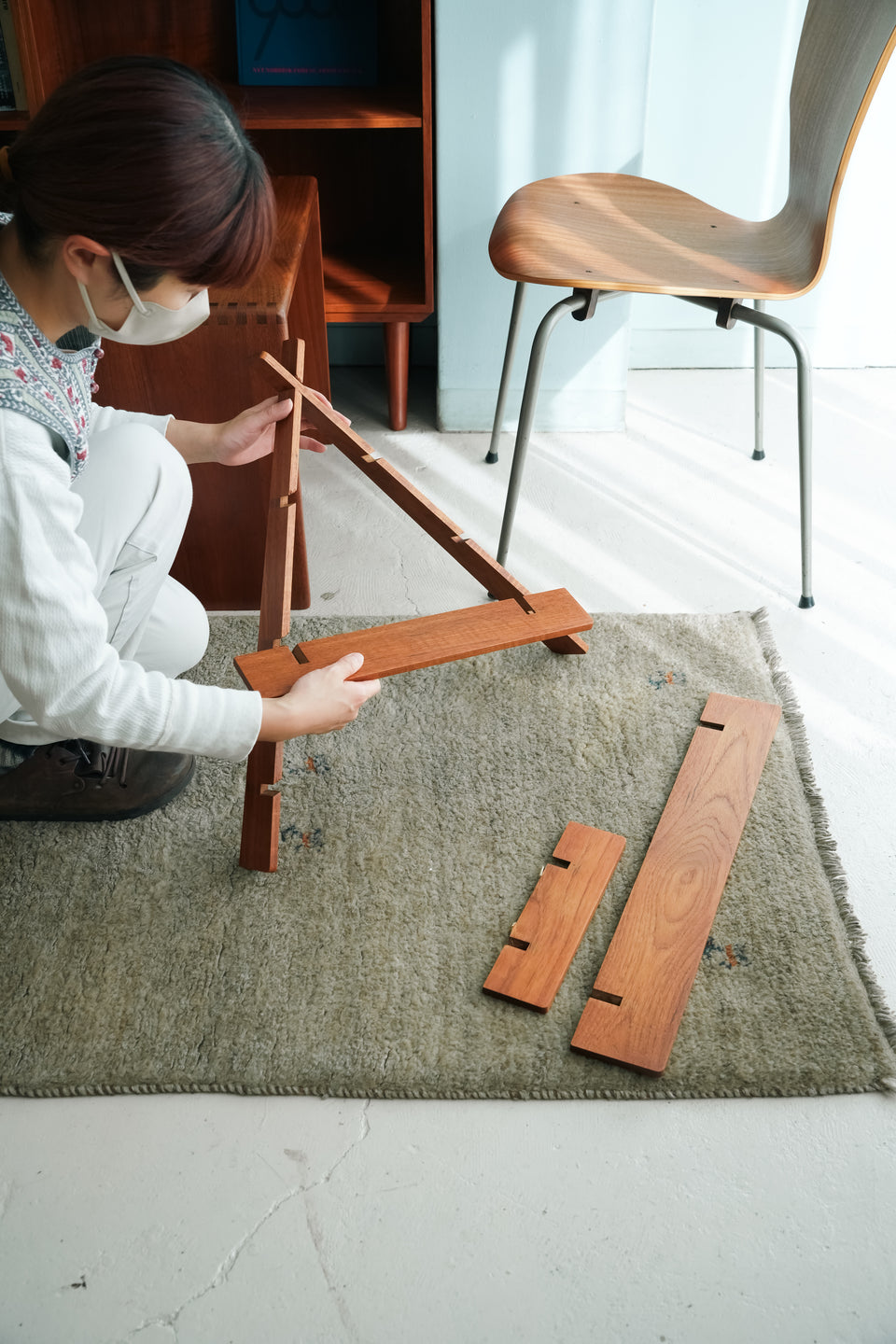 Teakwood Triangle Wall Shelf Danish Vintage/デンマークヴィンテージ ウォールシェルフ チーク材 北欧インテリア