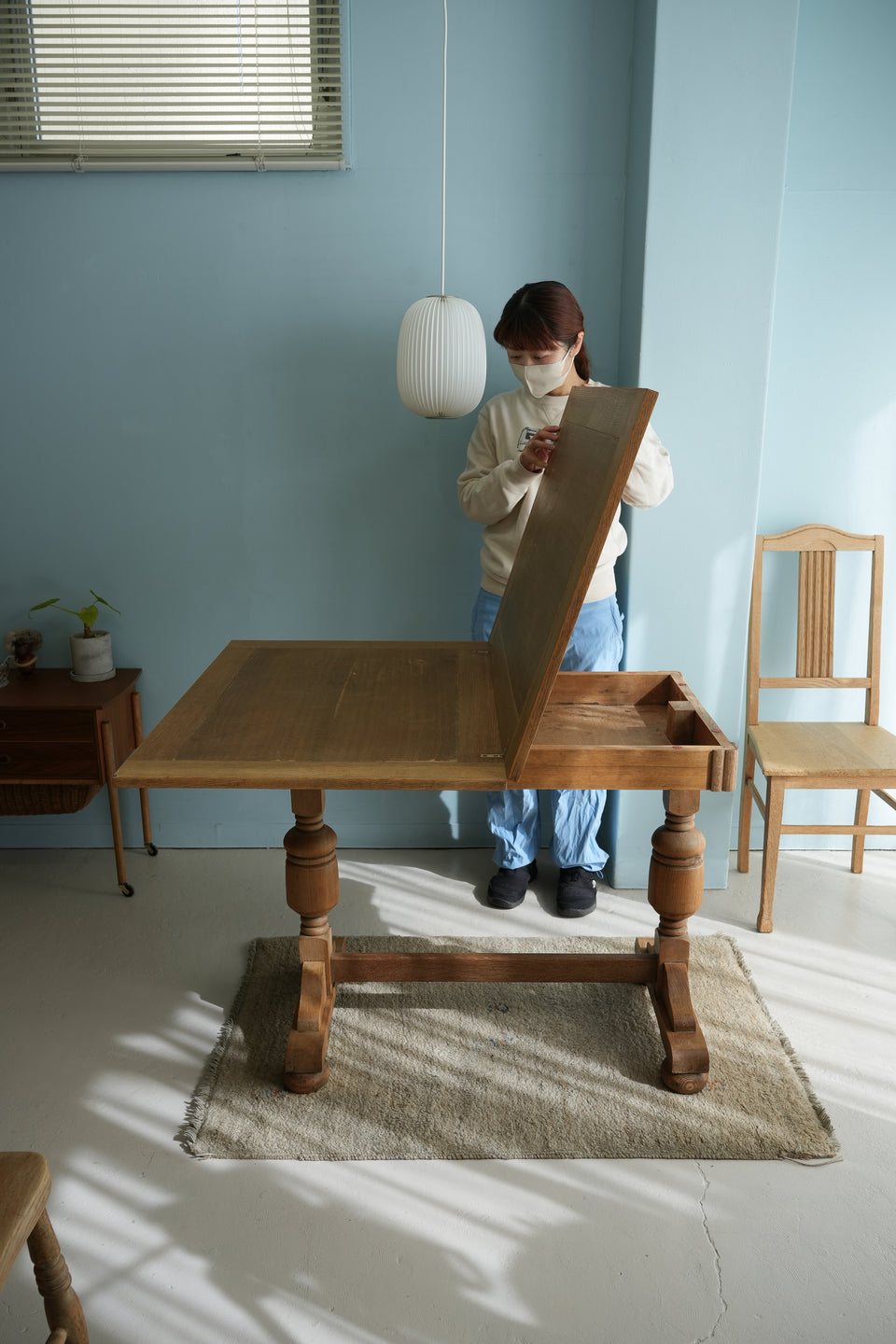 UK Antique Extension Table/イギリスアンティーク エクステンションテーブル