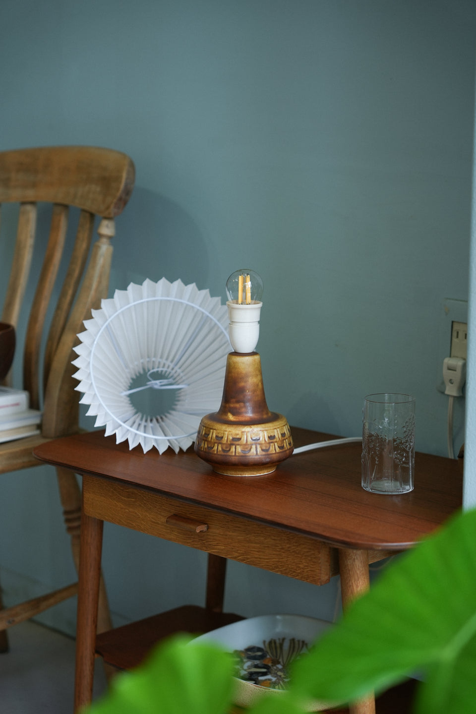 Vintage Soholm Table Lamp Model 1217 Brown/テーブルランプ スーホルム ブルー デンマークヴィンテージ 照明 北欧インテリア