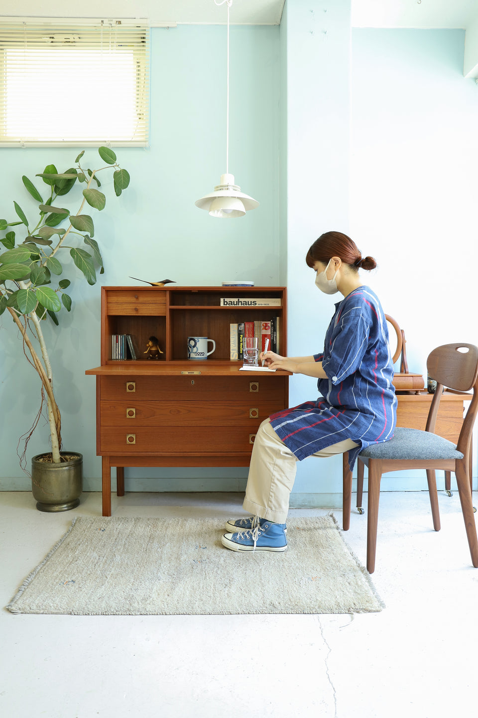 Writing Bureau Secretary Desk Danish Vintage/デンマークヴィンテージ ライティングビューロー チーク材 北欧家具