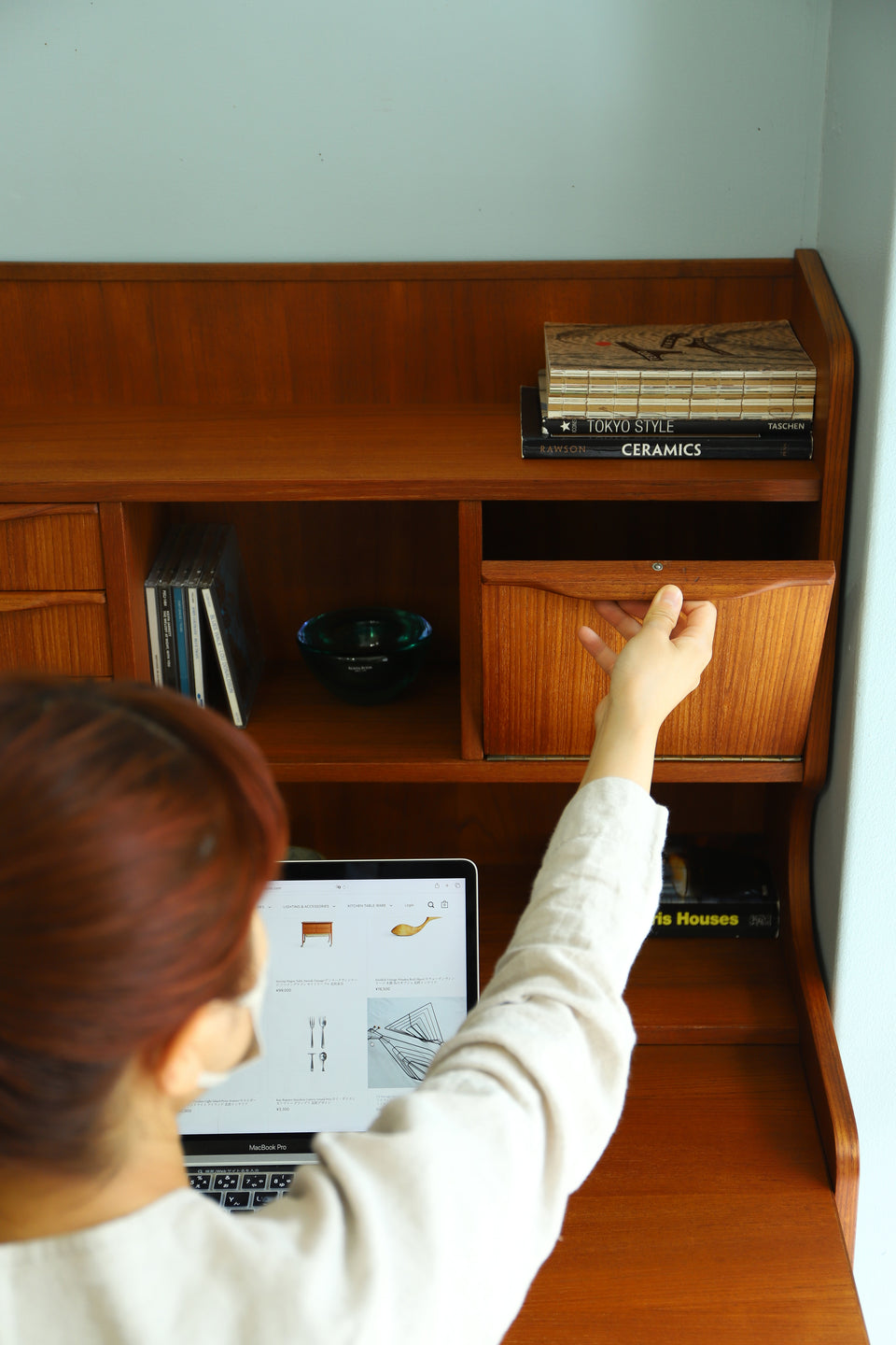 Writing Bureau with Mirror Danish Vintage/デンマークヴィンテージ ライティングビューロー ミラー付き ドレッサー 北欧家具