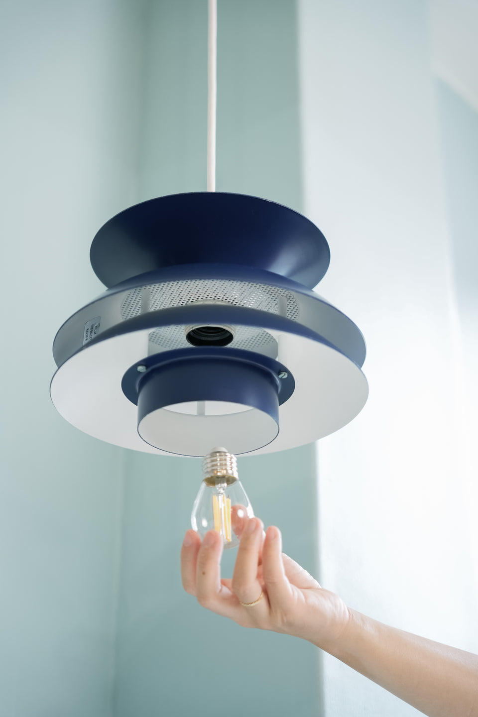 Swiss Vintage Belux Ballet Pendant Light/スイスヴィンテージ ベルクス ペンダントライト 照明 ブルー