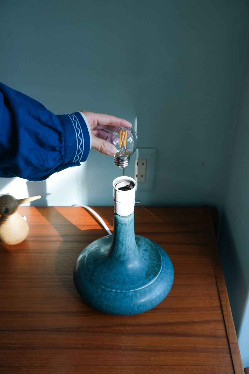 Danish Vintage Desiree Table Lamp Blue/デンマークヴィンテージ デジレ テーブルランプ 照明 北欧インテリア