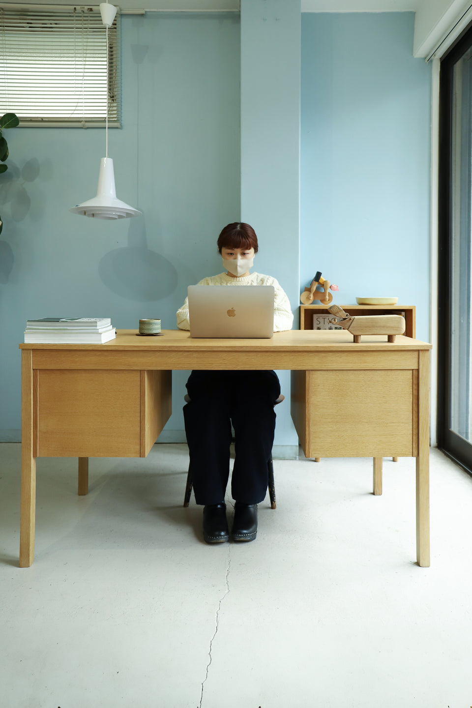 Danish Vintage Domino Møbler Desk/デンマークヴィンテージ ドミノモブラー デスク 両袖机 北欧家具