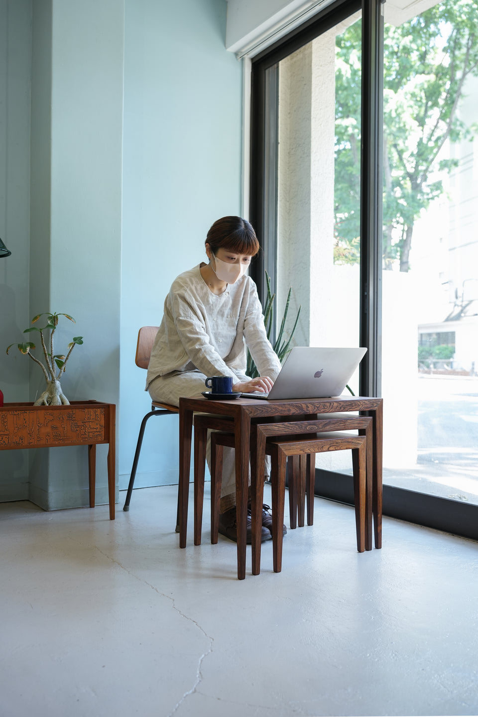 Danish Vintage Haslev Rosewood Nesting Table/デンマークヴィンテージ ハスレヴ ネストテーブル ローズウッド材 北欧家具