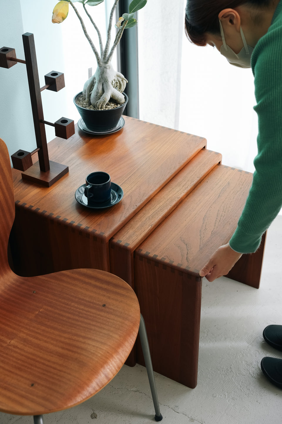 Danish Vintage Salin Møbler Nyborg Nesting Table Teakwood/デンマークヴィンテージ ネストテーブル チーク材 北欧家具