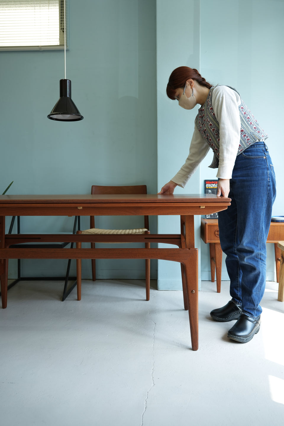 Elevator Extension Table Trioh Møbler Danish Vintage/デンマークヴィンテージ トリオモブラー エレベーター エクステンションテーブル 北欧家具