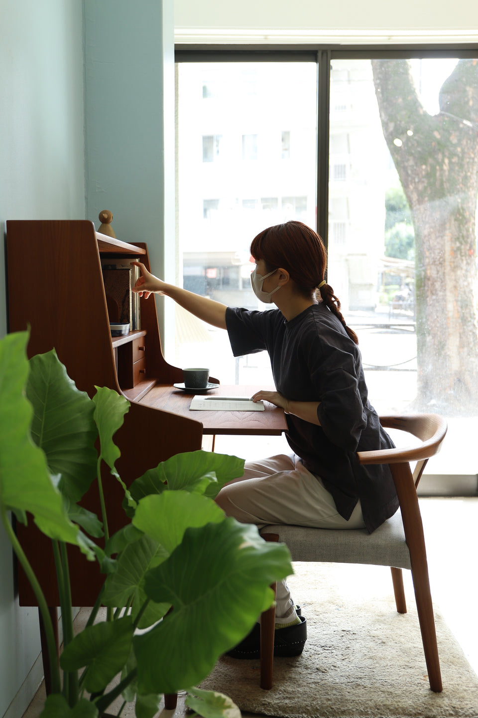 Hanbjerg Møbelfabrik Writing Bureau with Mirror Danish Vintage/デンマークヴィンテージ ライティングビューロー ドレッサー ミラー付き 北欧家具