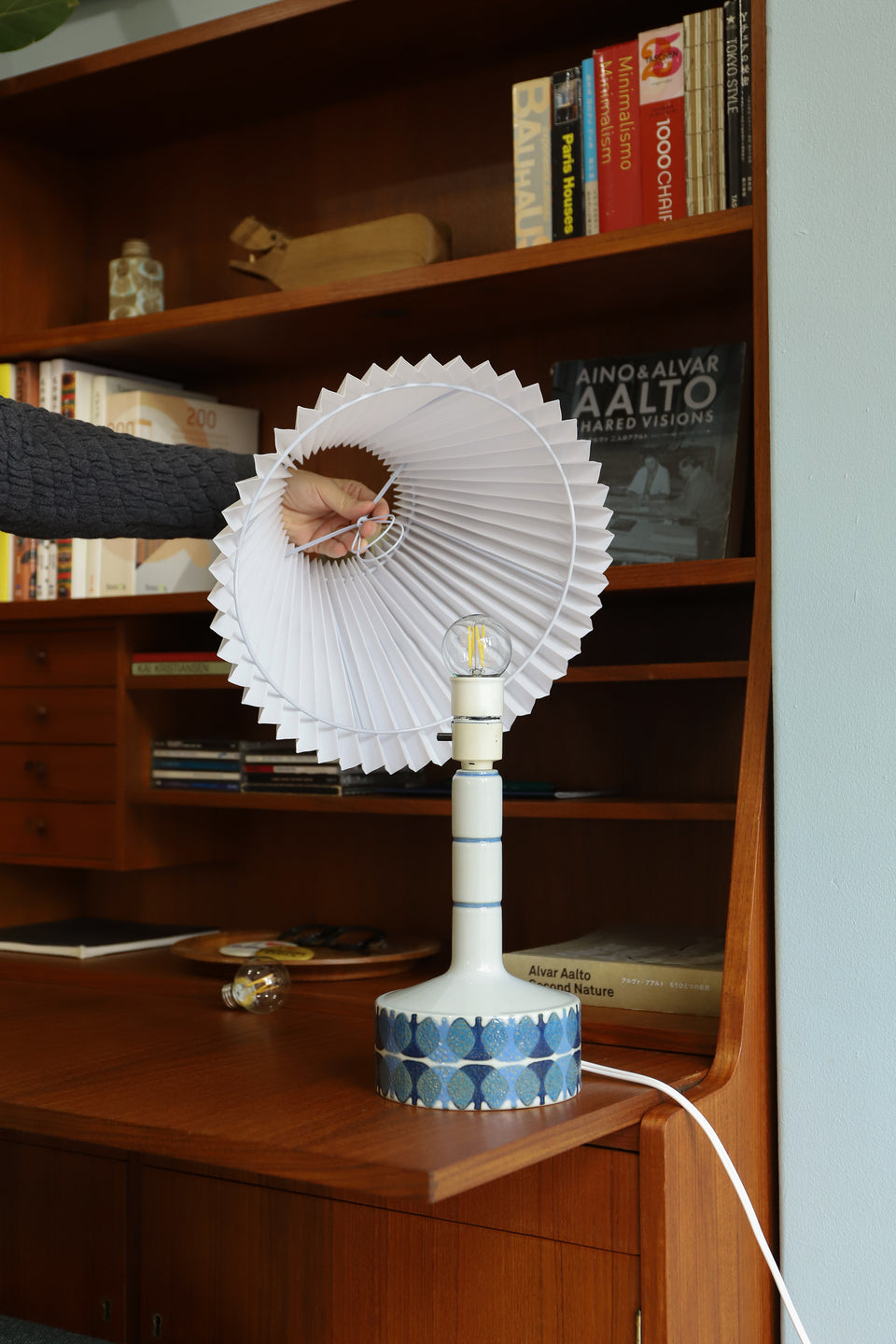 Vintage Royal Copenhagen Baca Table Lamp Ellen Malmer/ヴィンテージ ロイヤルコペンハーゲン バッカ テーブルランプ エレン・マルマー 間接照明 北欧インテリア